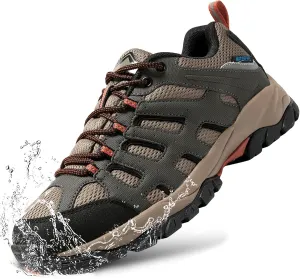 Waterproof Walking Shoes for Men Breathable Low Top Boots Lightweight Non Slip Workout Shoes Comfortable Slip on Snow Rainproof Shoes