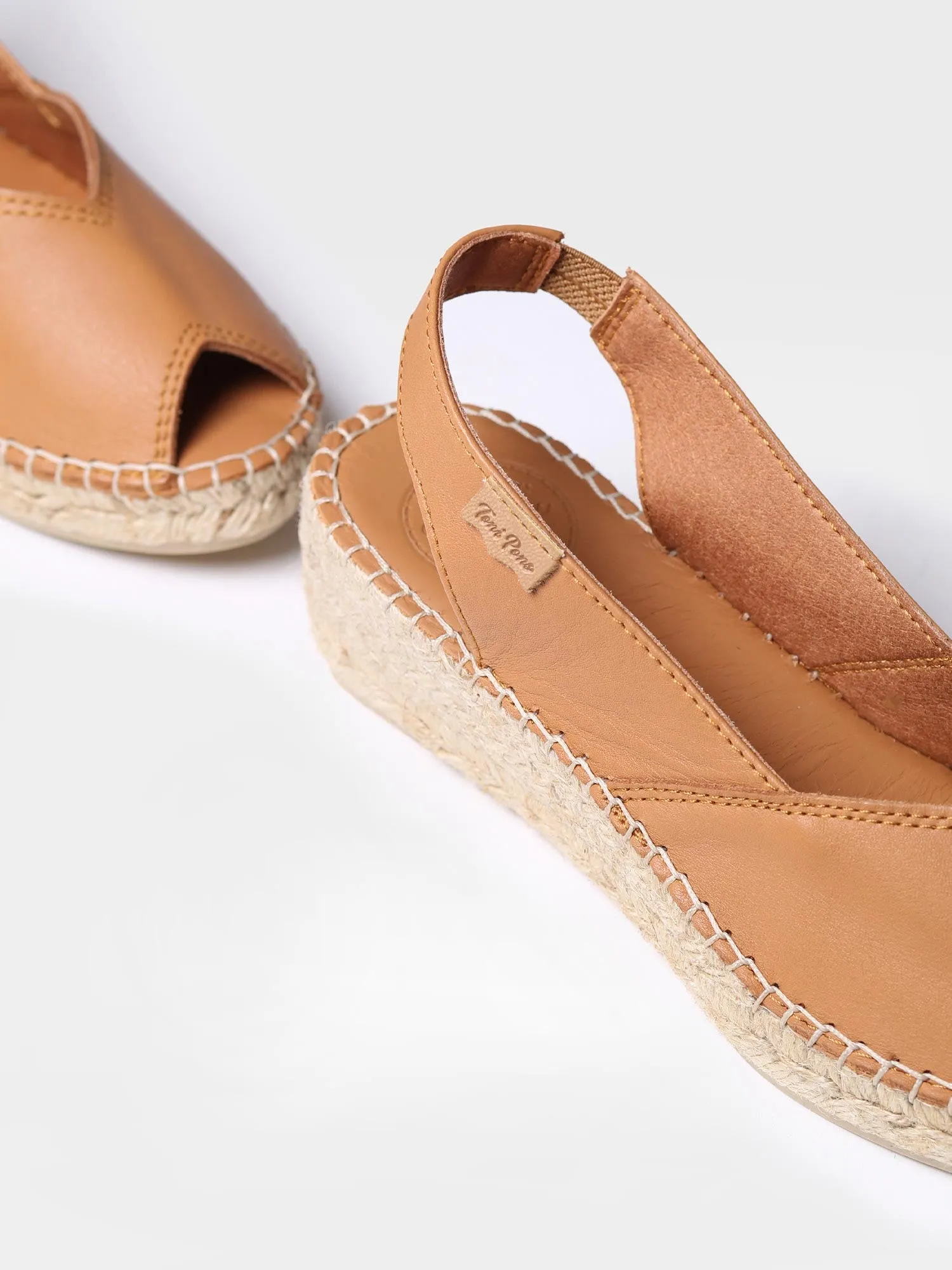 Wedge espadrilles in leather - BERNIA-P