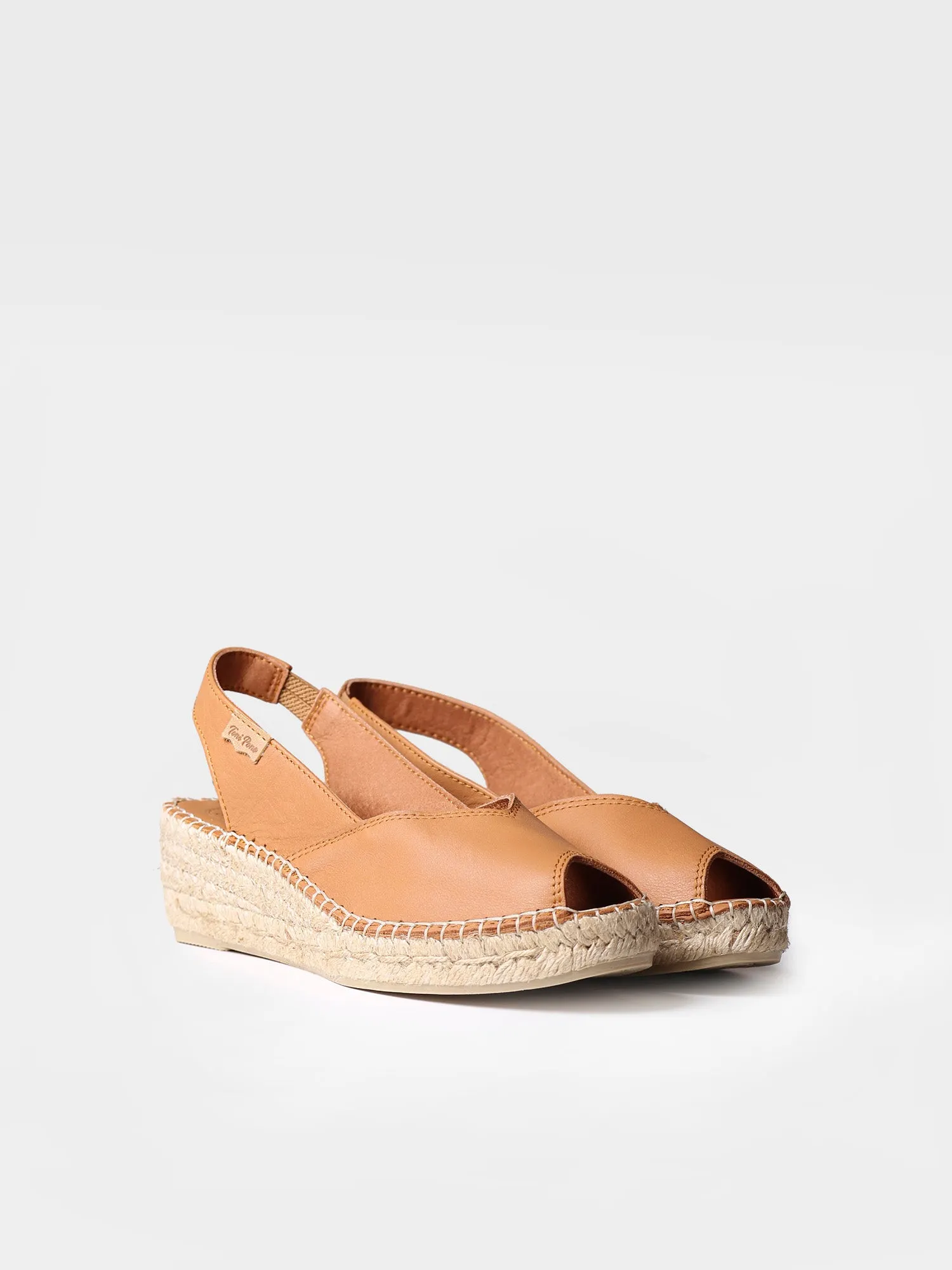 Wedge espadrilles in leather - BERNIA-P