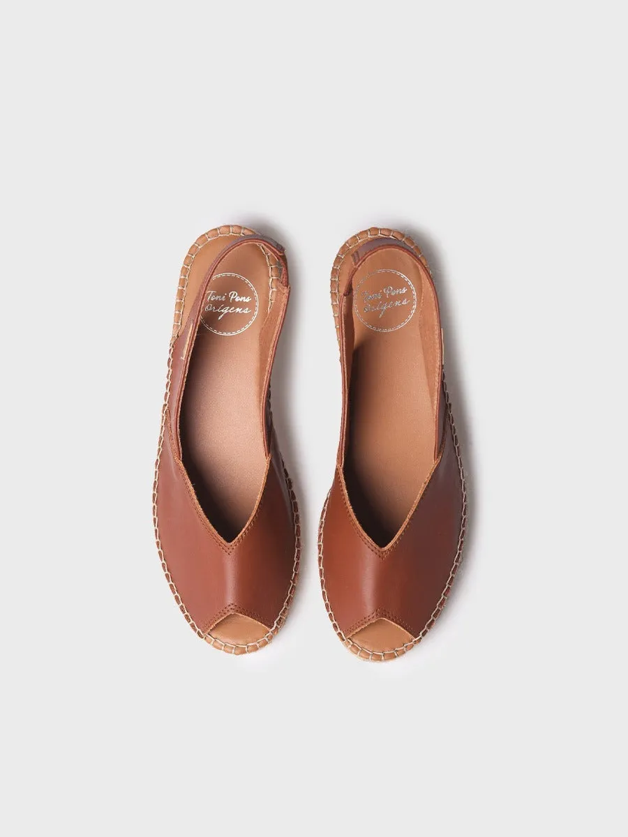Wedge espadrilles in leather - BERNIA-P