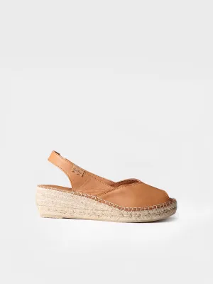 Wedge espadrilles in leather - BERNIA-P