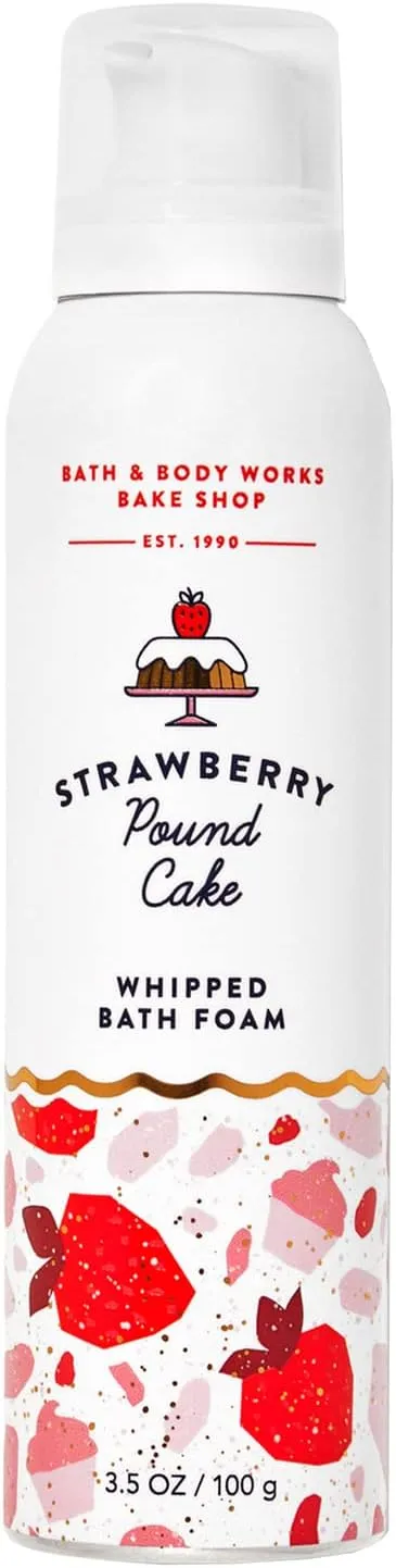 White Barn BBW Strawberry Pound Cake Whipped Bath Foam 3.5OZ
