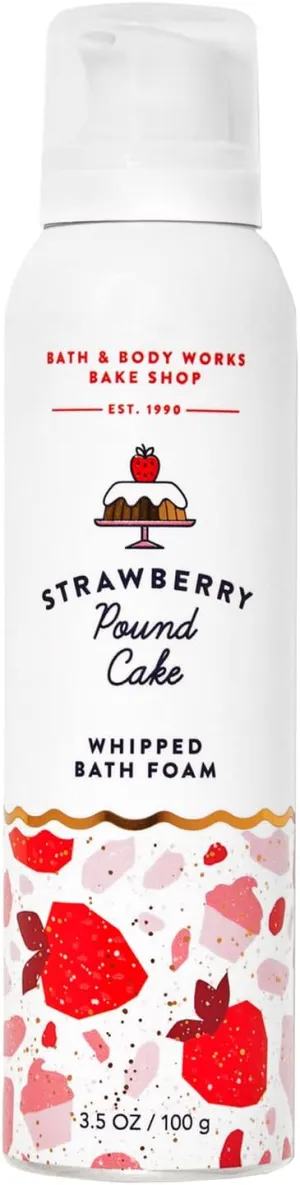White Barn BBW Strawberry Pound Cake Whipped Bath Foam 3.5OZ