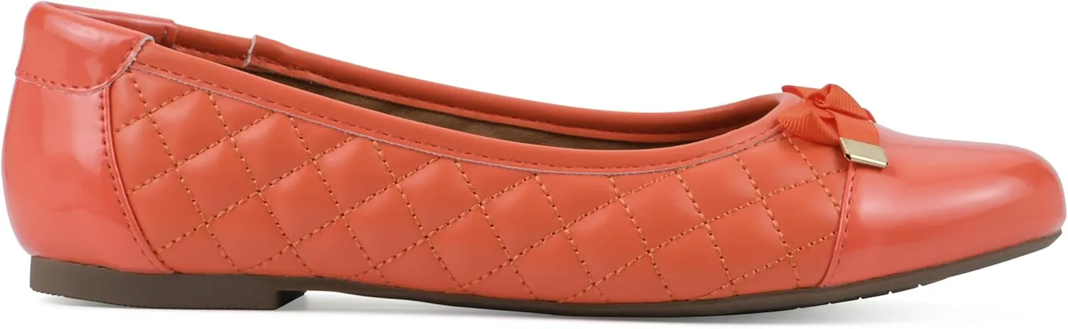 WHITE MOUNTAIN Women's Seaglass Quilted Ballet Flat