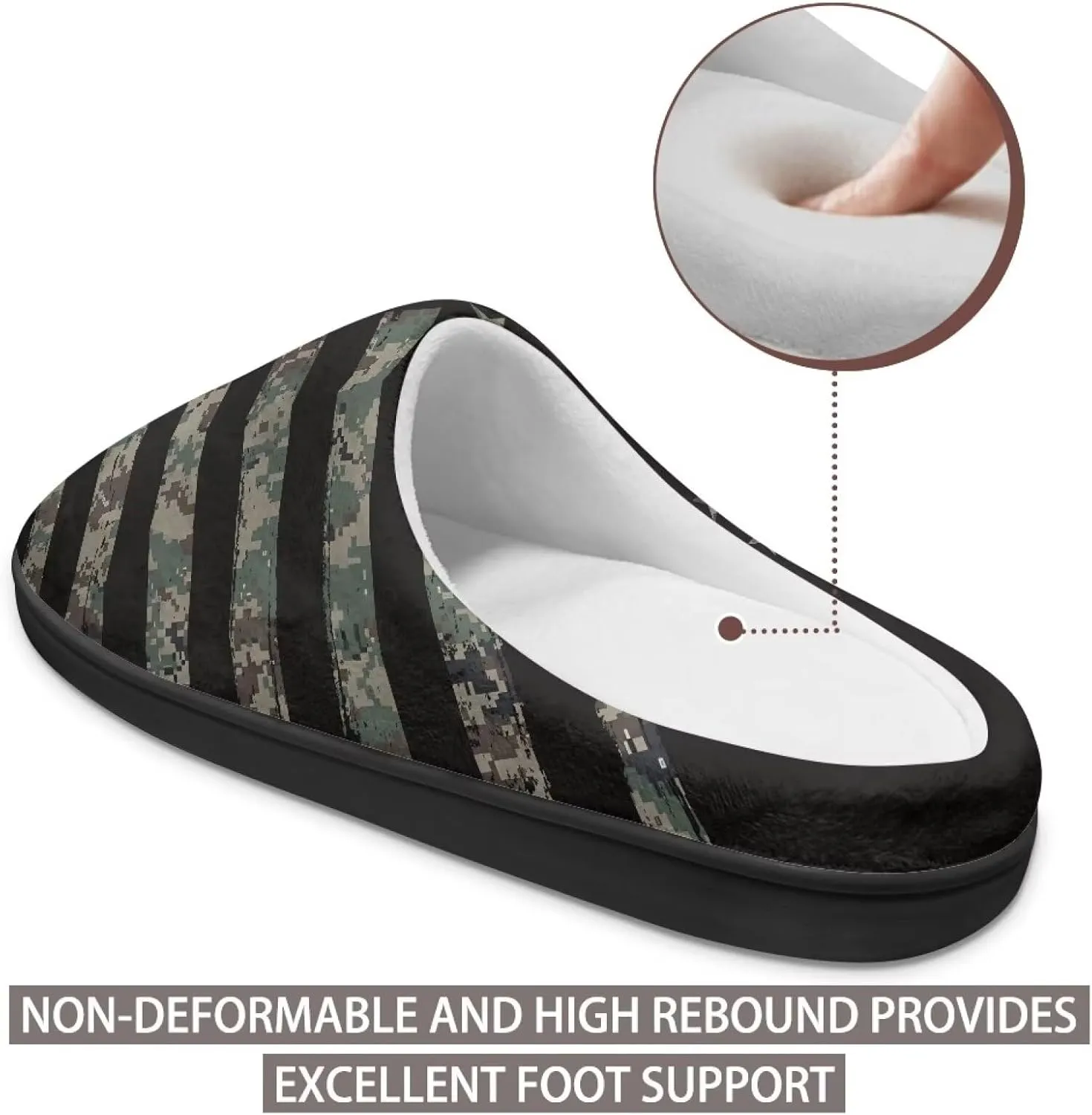 Winter Slippers for Women Men Lightweight Slip-on House Slippers Indoor Fluffy Shoes Size 34-50