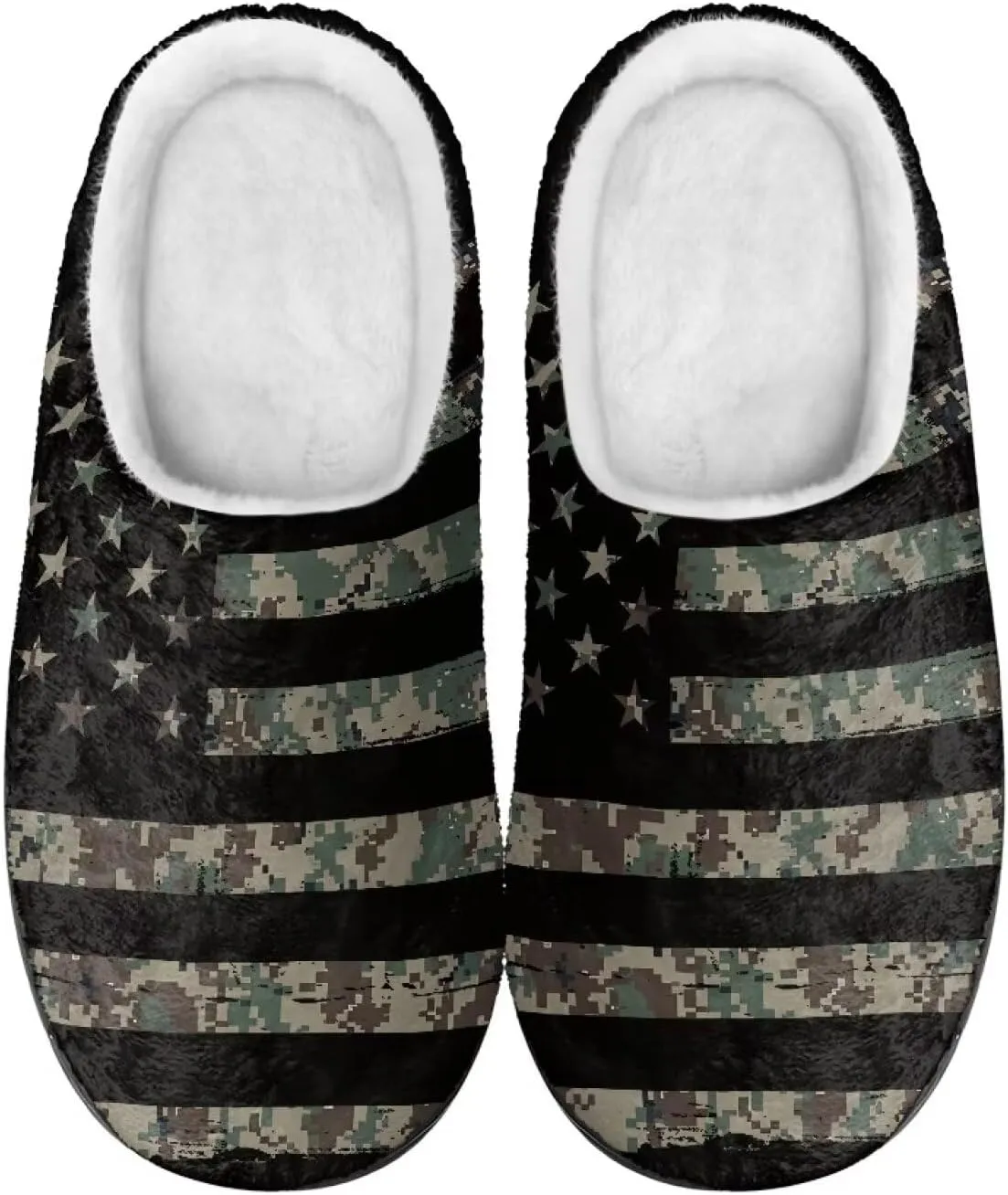 Winter Slippers for Women Men Lightweight Slip-on House Slippers Indoor Fluffy Shoes Size 34-50