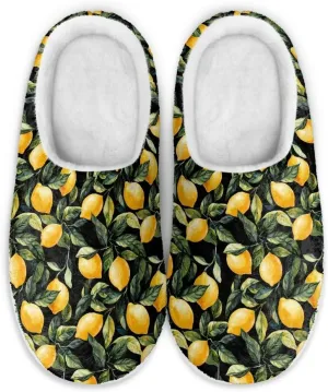 Winter Slippers for Women Men Soft Slip-on House Slippers Indoor Fluffy Shoes Xmas Decor Size 34-50, White Sole