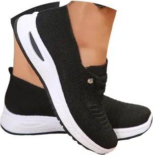 Women Comfy Orthopedic Walking Shoes, 2025 New Wide Width Orthopedic Shoes Non Slip Lightweight Breathable Slip On Arch Support Non-Slip Sneakers