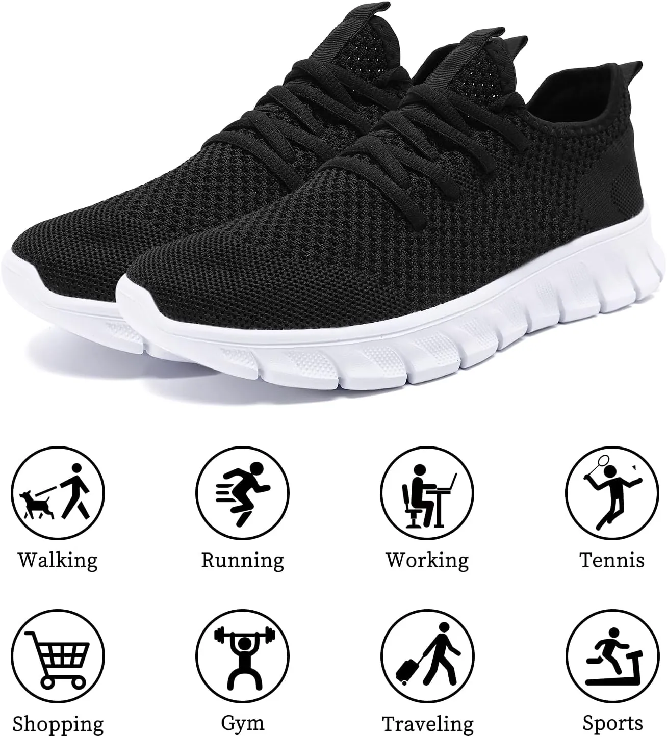 Women Running Shoes Tennis Walking Gym Fashion Sneakers Workout Atheltic Slip On Lightweight Breathable Sport Shoe