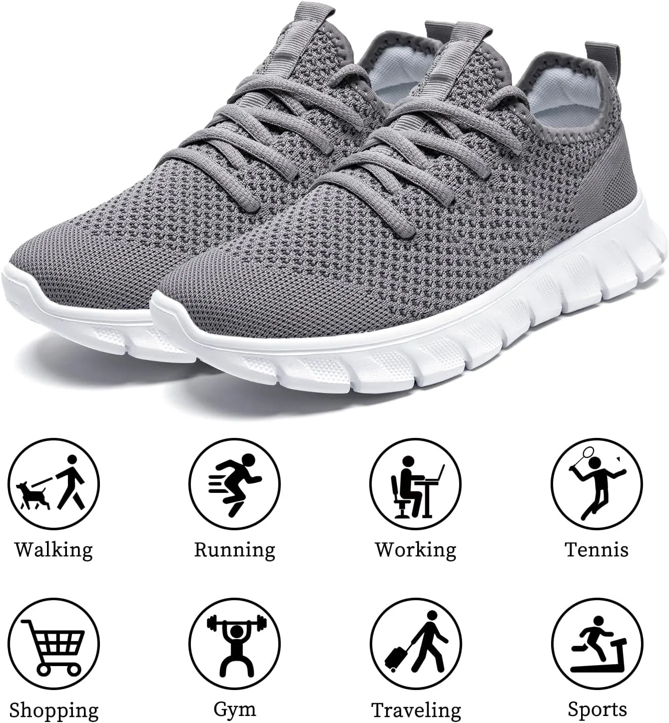 Women Running Shoes Tennis Walking Gym Fashion Sneakers Workout Atheltic Slip On Lightweight Breathable Sport Shoe
