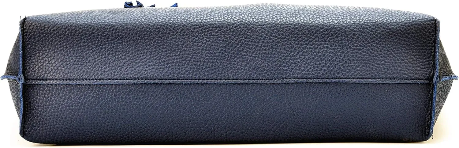 Women Tote Bags Top Handle Satchel Handbags PU Faux Leather Tote Bag with Tassel Shoulder Purse