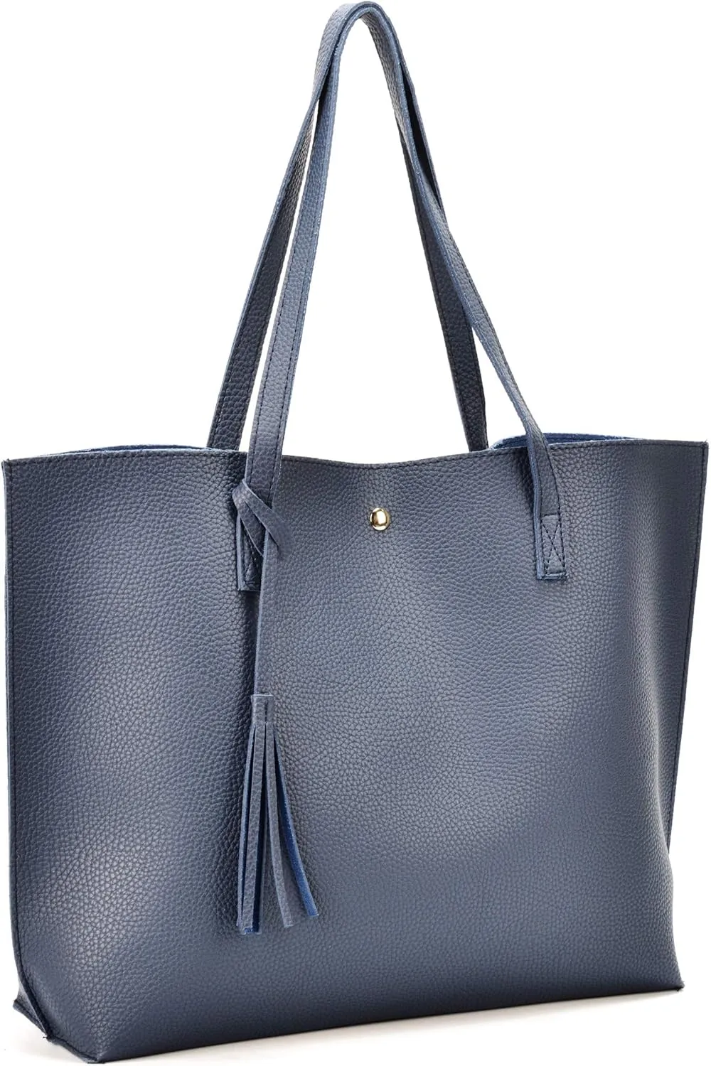 Women Tote Bags Top Handle Satchel Handbags PU Faux Leather Tote Bag with Tassel Shoulder Purse