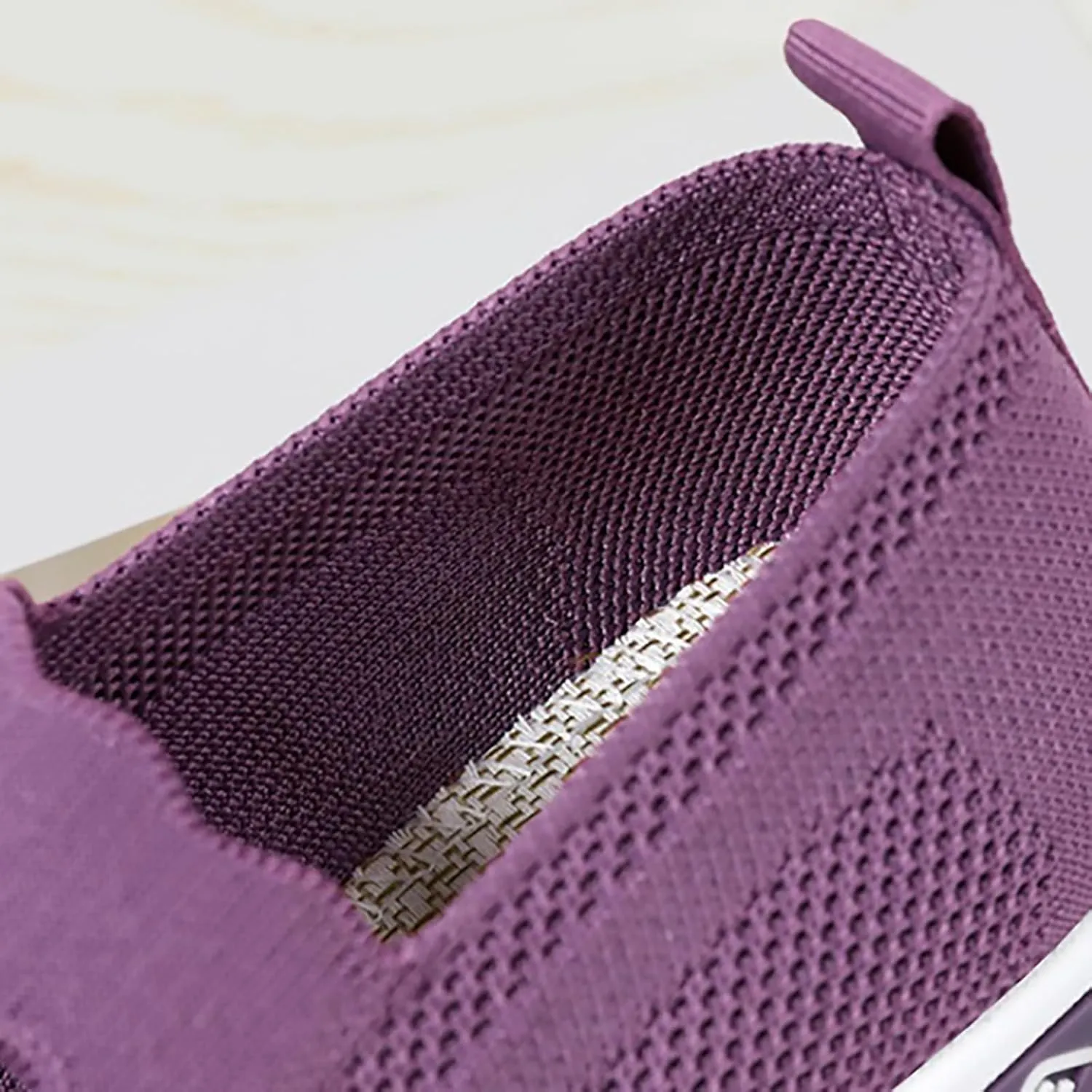 Women Woven Loafers Orthopedic Breathable Soft Shoes Slip On Walking Foam Anti Slip Arch Support Embroidery Sneakers