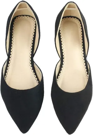 Women's Ankle Wrap D'Orsay Flats Slip Loafer Pointed Casual Ballet Shoes