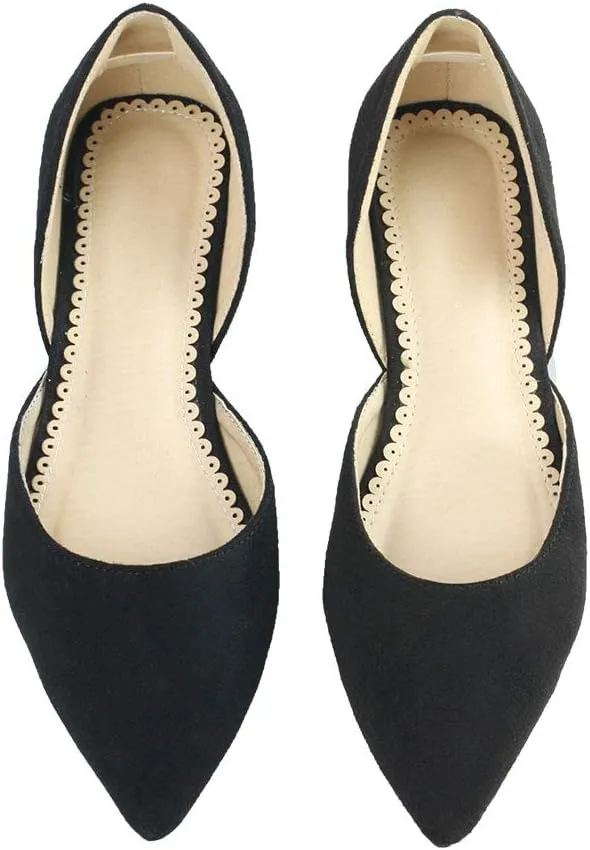 Women's Ankle Wrap D'Orsay Flats Slip Loafer Pointed Casual Ballet Shoes