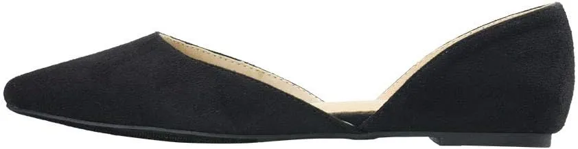 Women's Ankle Wrap D'Orsay Flats Slip Loafer Pointed Casual Ballet Shoes