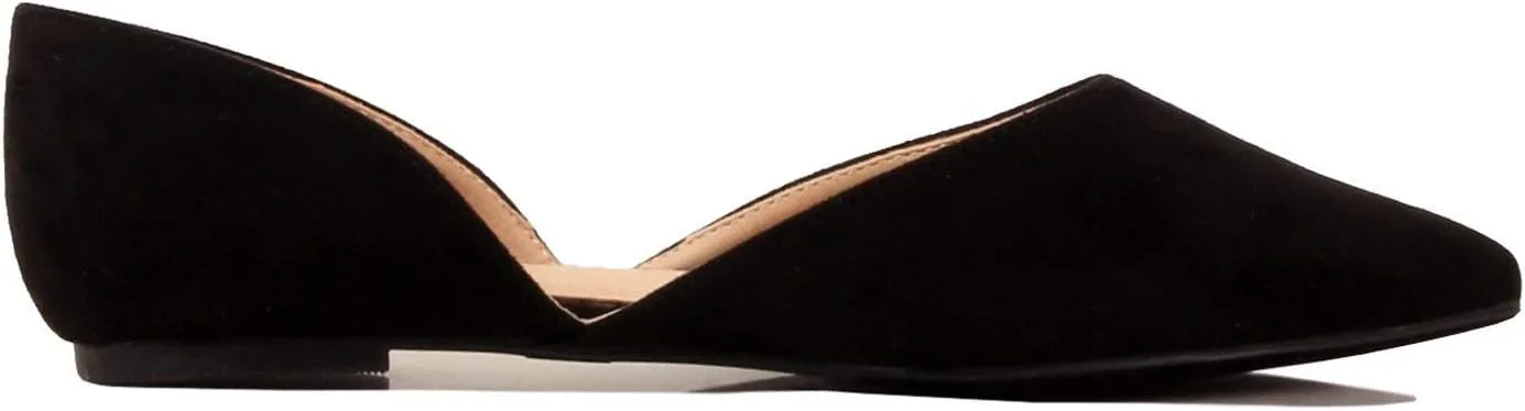 Women's Ankle Wrap D'Orsay Flats Slip Loafer Pointed Casual Ballet Shoes