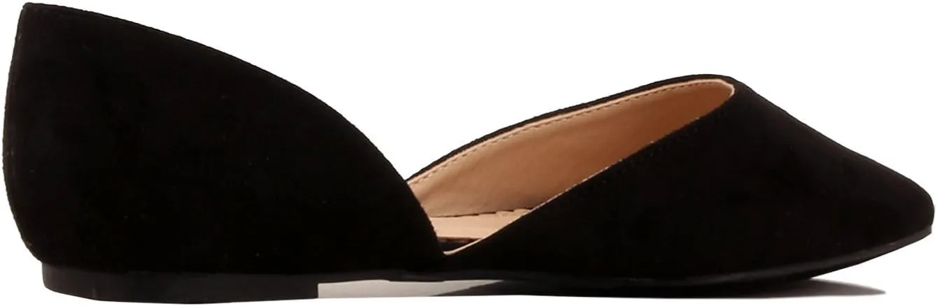 Women's Ankle Wrap D'Orsay Flats Slip Loafer Pointed Casual Ballet Shoes