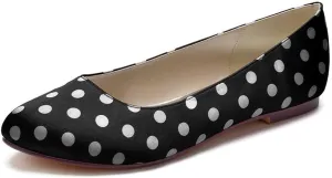 Women’s Ballet Flat Shoes Knit Dress Shoes Round Toe Slip On Ballerina Walking Flats Shoes for Woman Low Comfort Soft