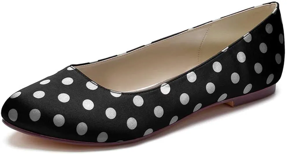 Women’s Ballet Flat Shoes Knit Dress Shoes Round Toe Slip On Ballerina Walking Flats Shoes for Woman Low Comfort Soft