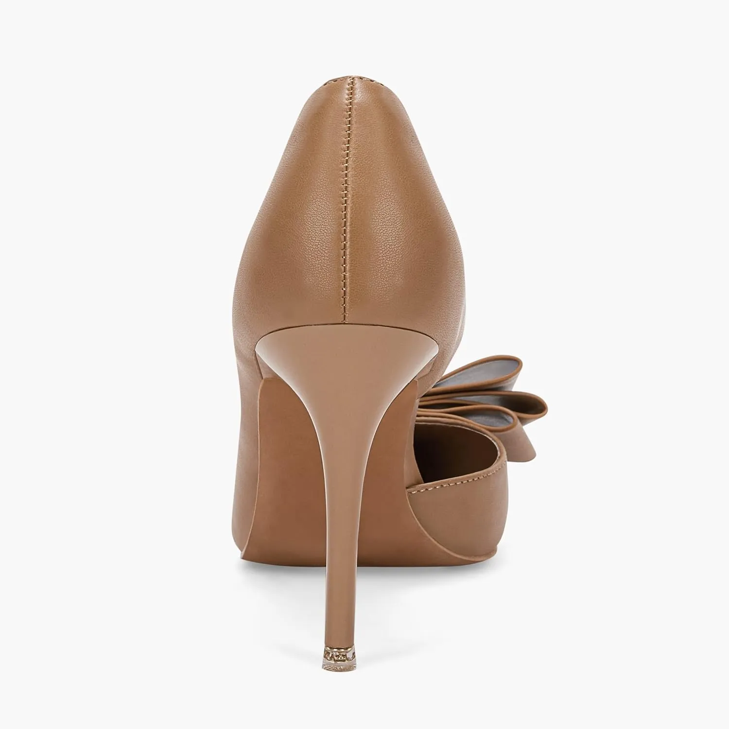 Womens Bow Heels Closed Pointed Toe Dress Shoes Stiletto Slip on Wedding Pumps