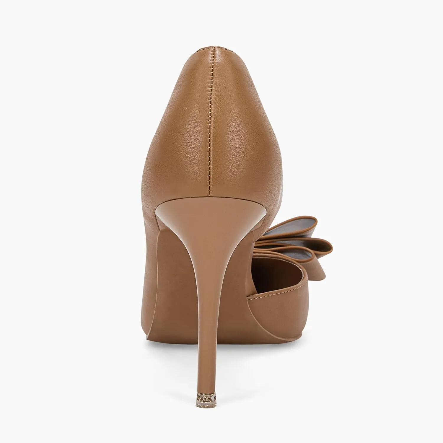 Womens Bow Heels Closed Pointed Toe Dress Shoes Stiletto Slip on Wedding Pumps