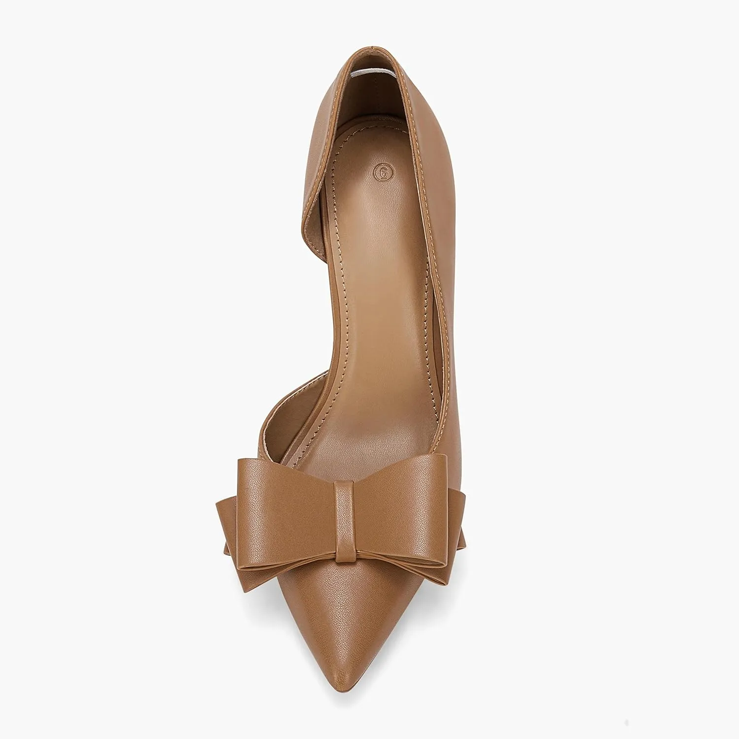 Womens Bow Heels Closed Pointed Toe Dress Shoes Stiletto Slip on Wedding Pumps