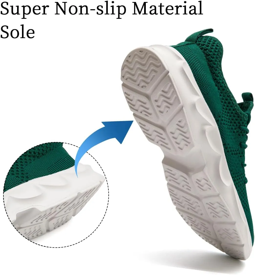 Women's Breathable Casual Athletic Sneakers, Lightweight Comfortable Slip On Gym Walking Tennis Fashion Sports Shoes