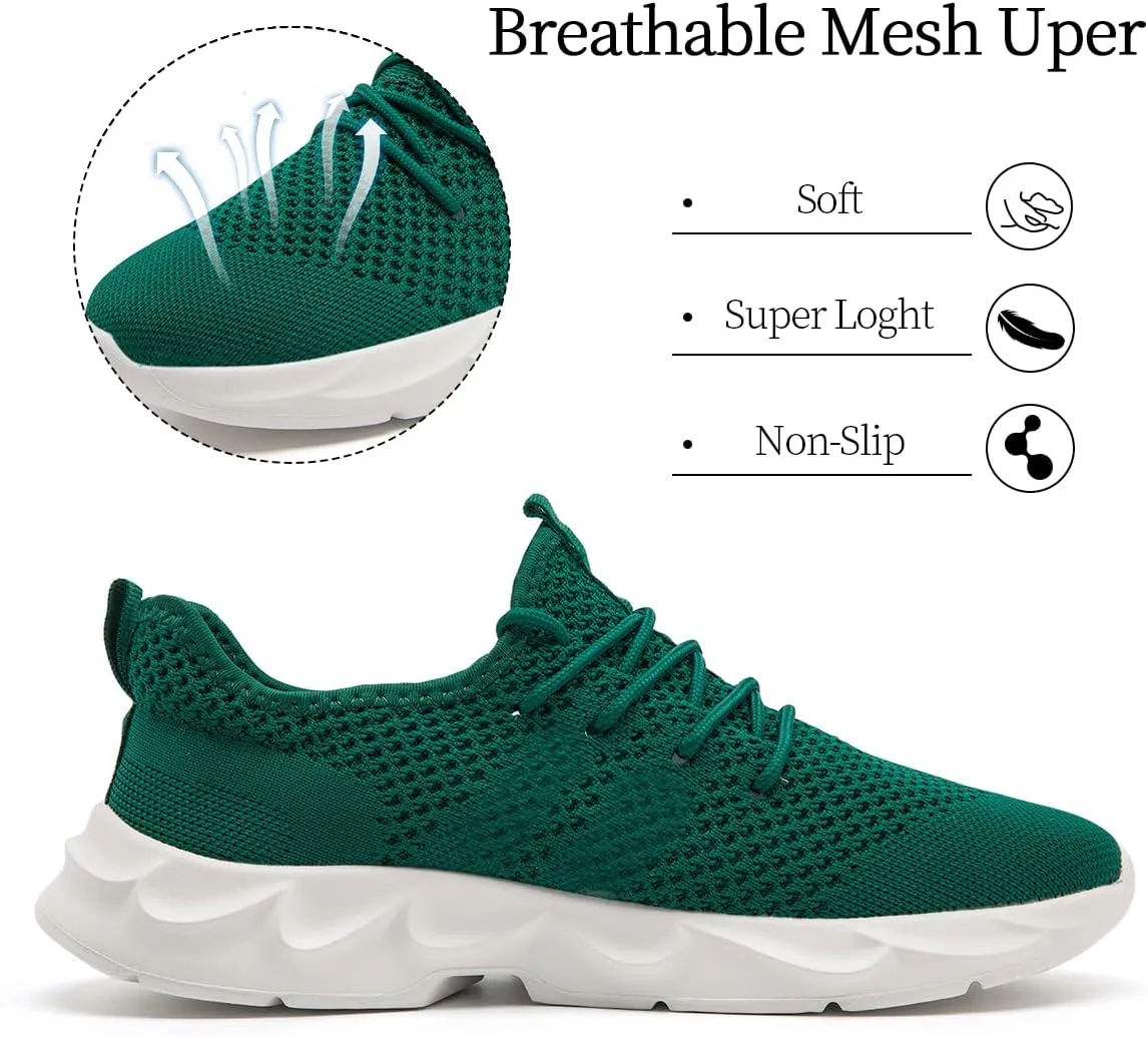 Women's Breathable Casual Athletic Sneakers, Lightweight Comfortable Slip On Gym Walking Tennis Fashion Sports Shoes