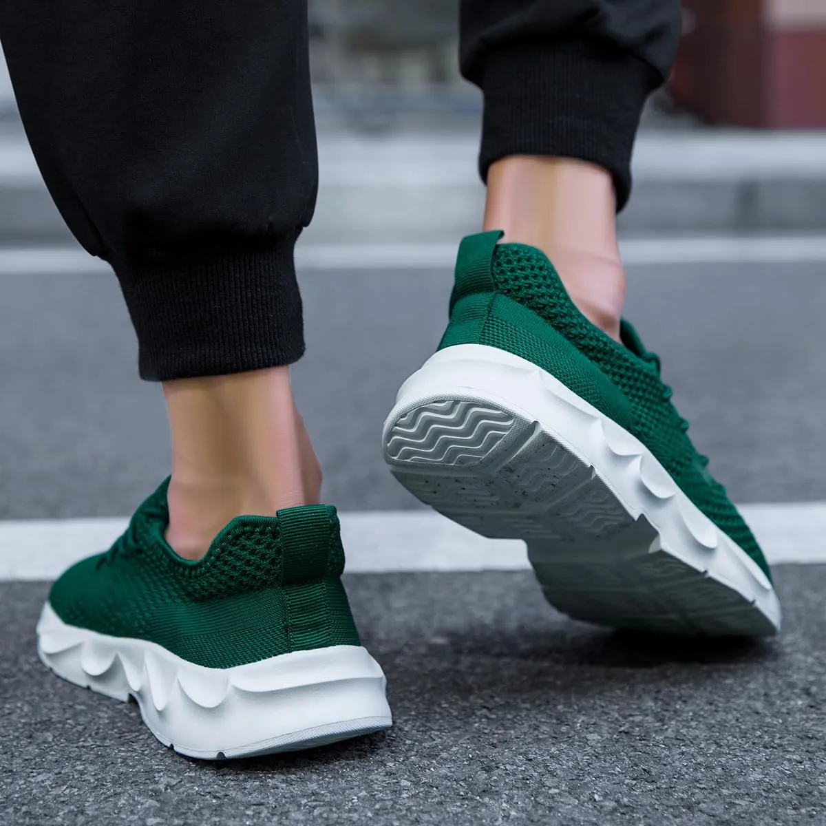 Women's Breathable Casual Athletic Sneakers, Lightweight Comfortable Slip On Gym Walking Tennis Fashion Sports Shoes