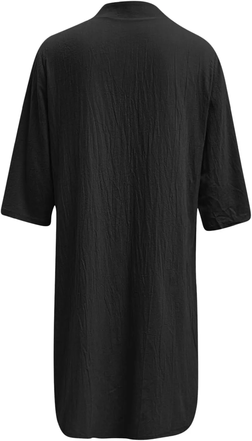 Women's Casual Shirt Dresses 2025 Cotton Short Sleeve Button Down Bathing Suit Cover up Beach Pleated Shirt Dresses
