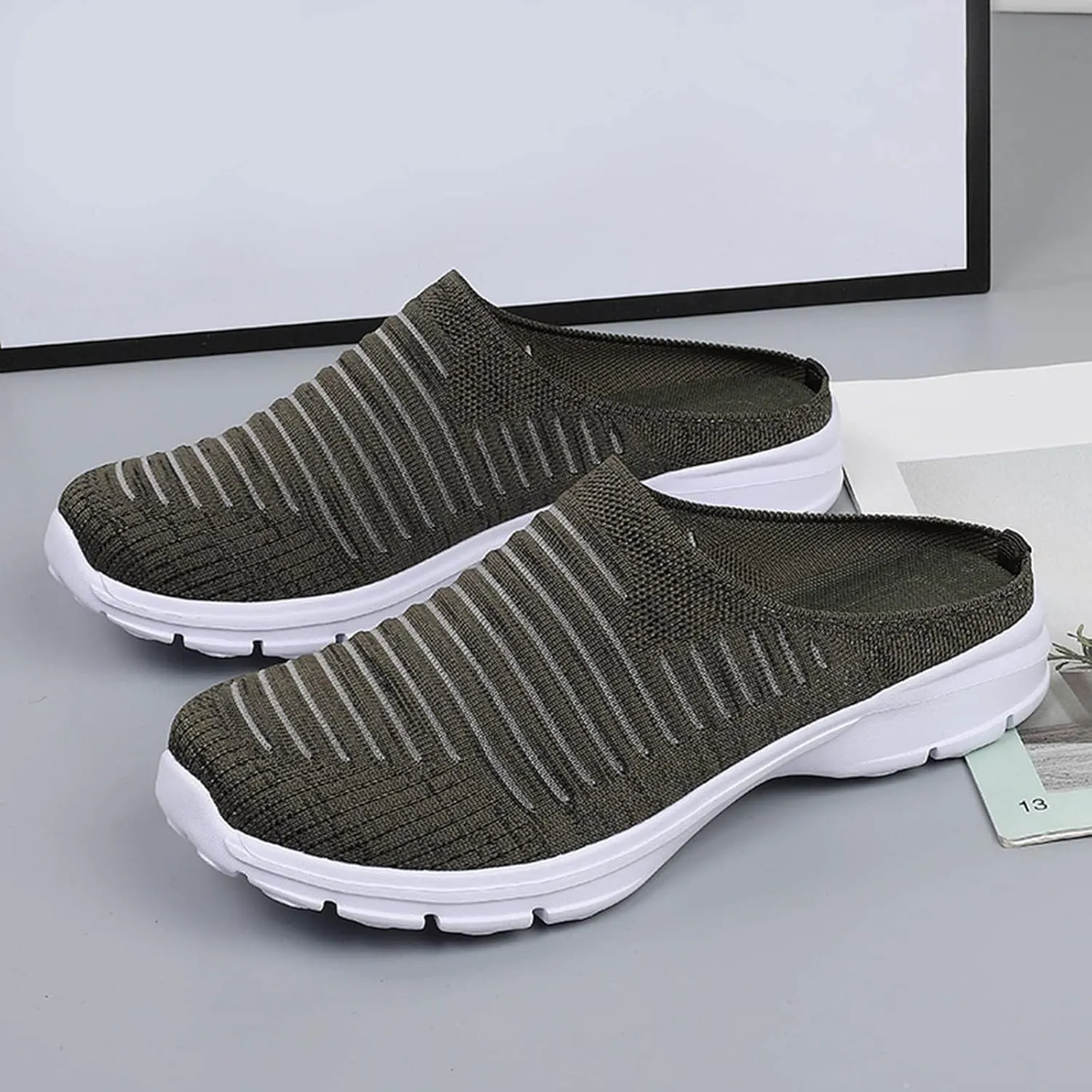 Women's Casual Slip on Half Shoes Breathable Walking Shoes Women Food Service Women Shoes Casual Women Shoes Sneakers Black Tennis Shoe Loafers Shoe