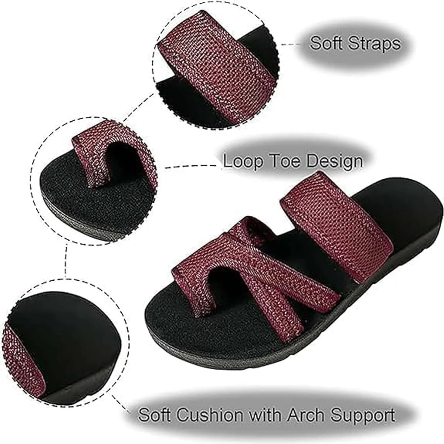 Women's Comfortable Breathable Mesh Flip Flops, Summer Casual Women's Hollow Mesh Slide Sandals, Breathable Mesh Slide Slippers with Loop Toe