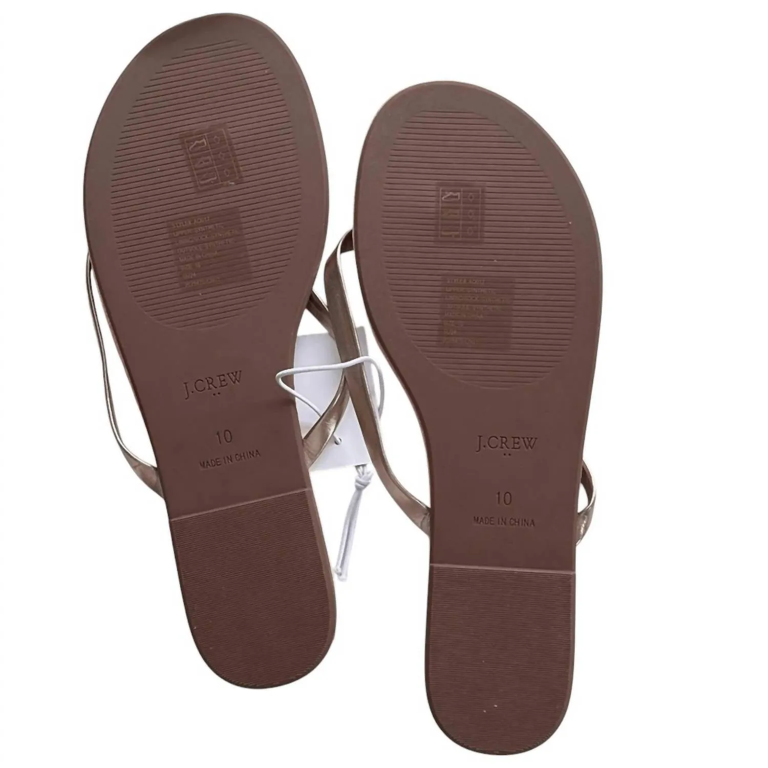 Women's Easy Summer Flip Flop In Rose Gold Metallic