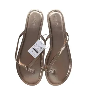 Women's Easy Summer Flip Flop In Rose Gold Metallic
