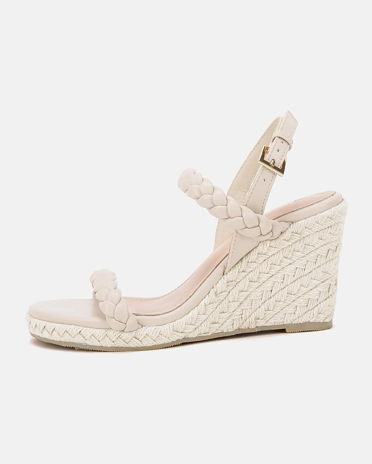 Womens Espadrille Wedge Sandals Heels Platform Braided Ankle Strap Buckle Open Toe Summer Party Dress Shoes