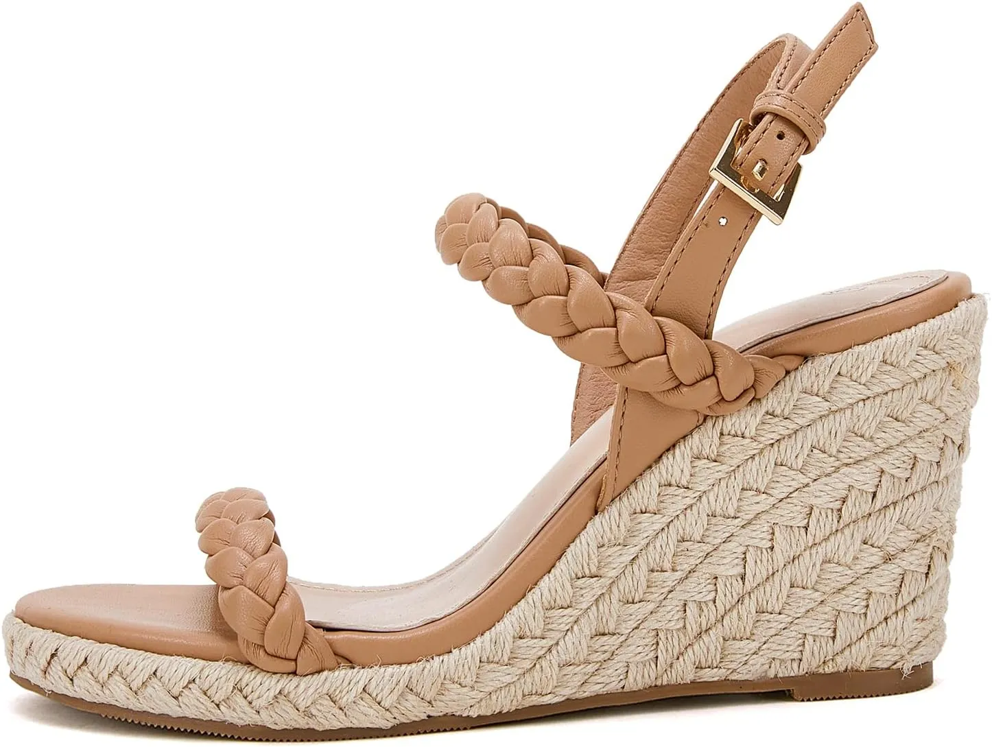 Womens Espadrille Wedge Sandals Heels Platform Braided Ankle Strap Buckle Open Toe Summer Party Dress Shoes