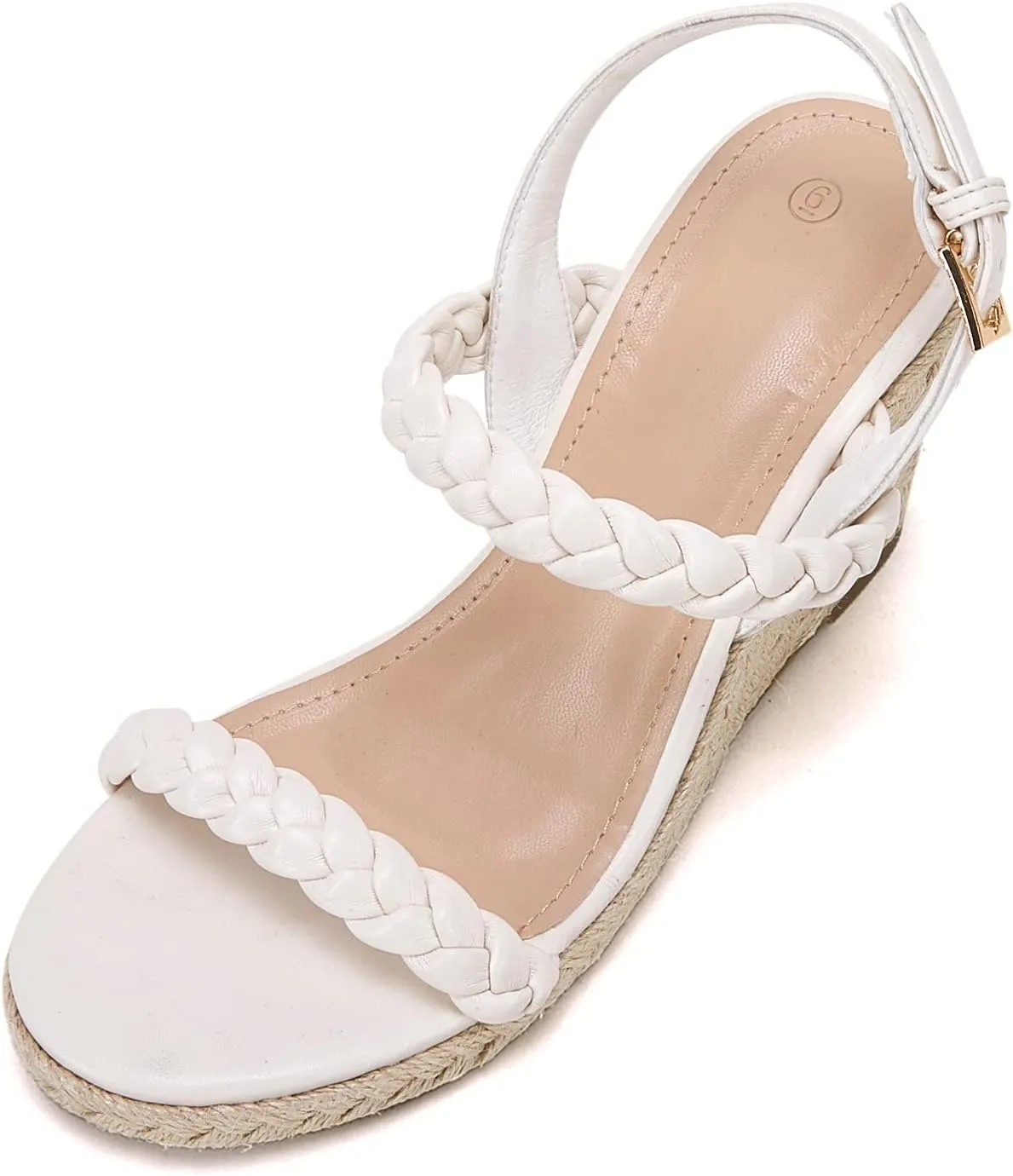 Womens Espadrille Wedge Sandals Heels Platform Braided Ankle Strap Buckle Open Toe Summer Party Dress Shoes