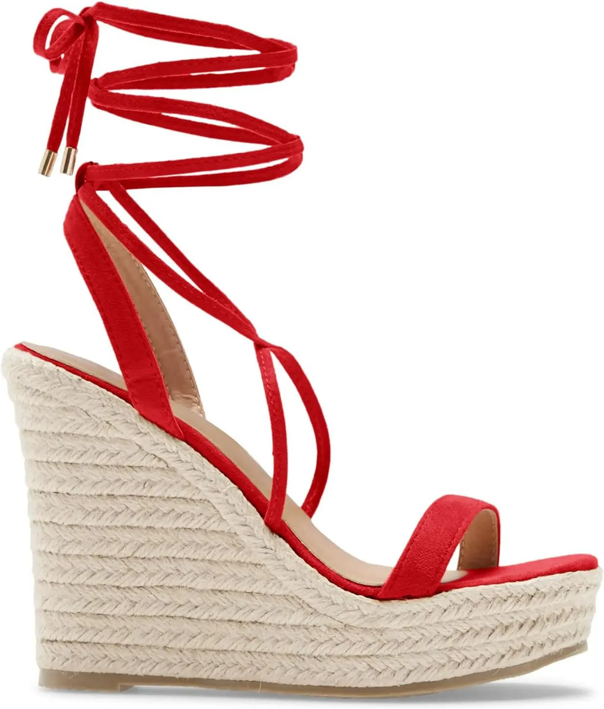 Women's Espadrille Wedges Lace Up Platform Ankle Cross Strap Slingback Summer Dress Sandals
