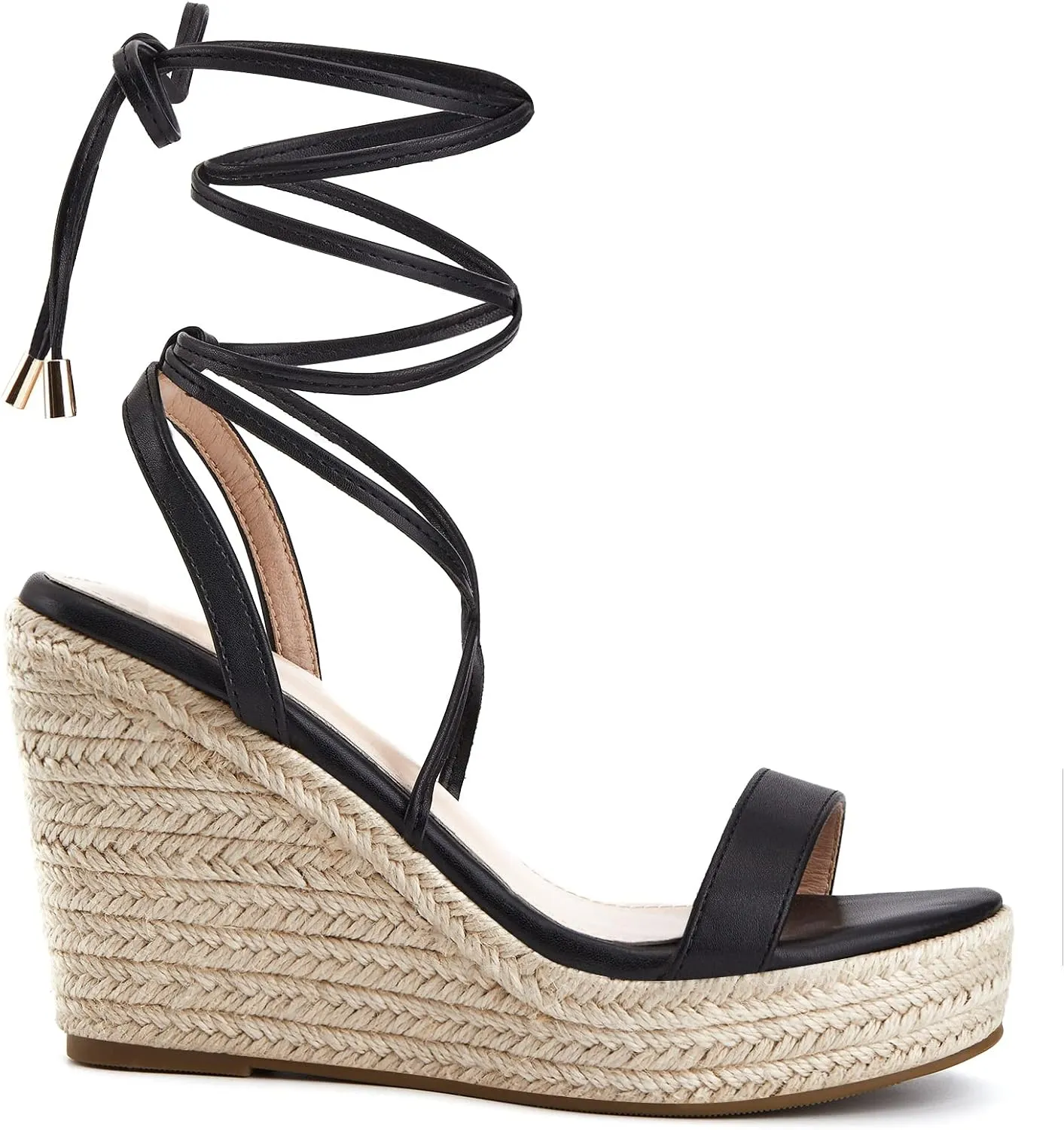Women's Espadrille Wedges Lace Up Platform Ankle Cross Strap Slingback Summer Dress Sandals
