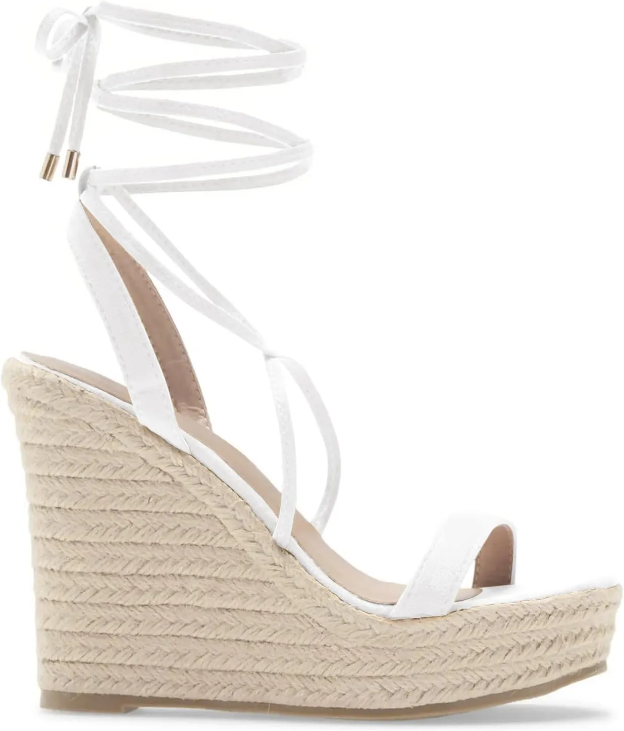 Women's Espadrille Wedges Lace Up Platform Ankle Cross Strap Slingback Summer Dress Sandals