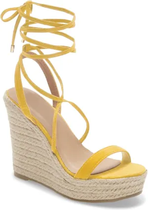 Women's Espadrille Wedges Lace Up Platform Ankle Cross Strap Slingback Summer Dress Sandals