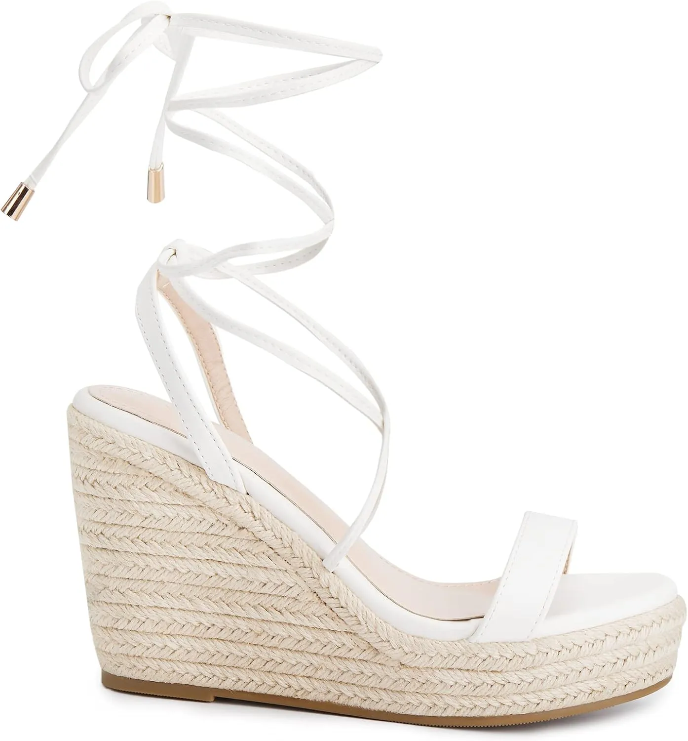 Women's Espadrille Wedges Lace Up Platform Ankle Cross Strap Slingback Summer Dress Sandals