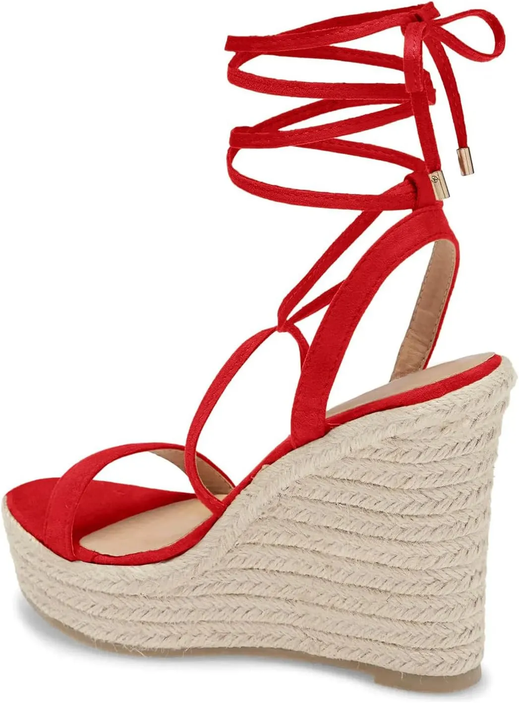 Women's Espadrille Wedges Lace Up Platform Ankle Cross Strap Slingback Summer Dress Sandals