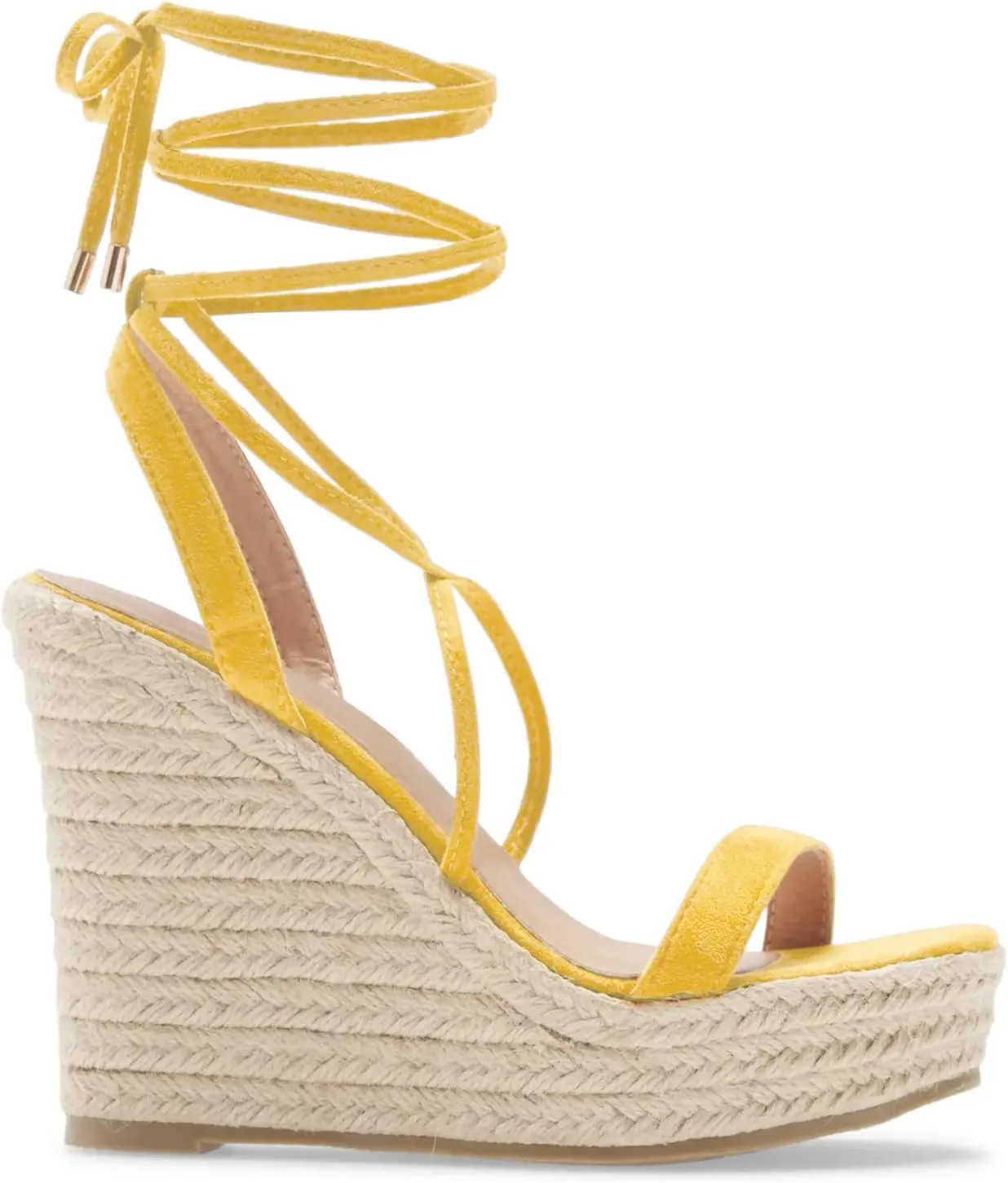 Women's Espadrille Wedges Lace Up Platform Ankle Cross Strap Slingback Summer Dress Sandals