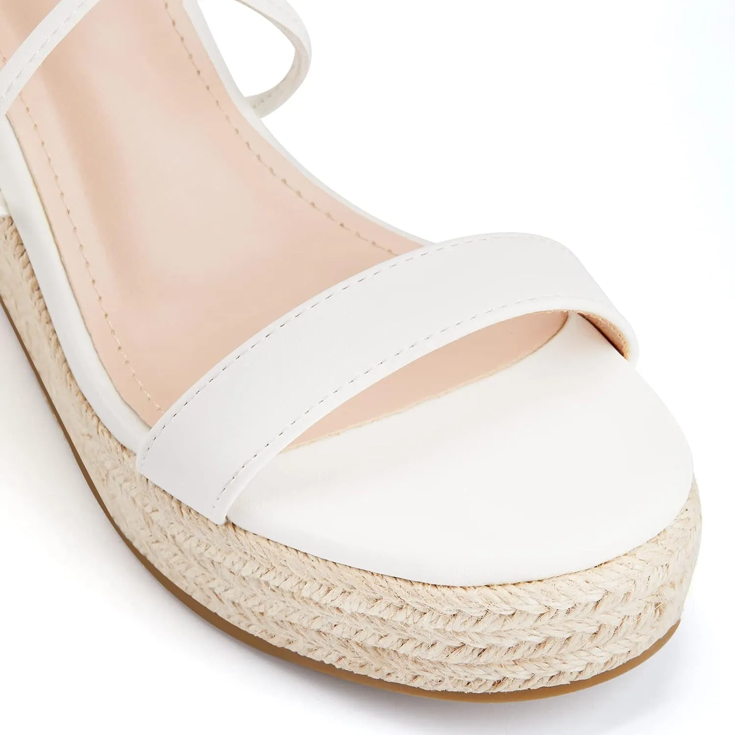 Women's Espadrille Wedges Lace Up Platform Ankle Cross Strap Slingback Summer Dress Sandals