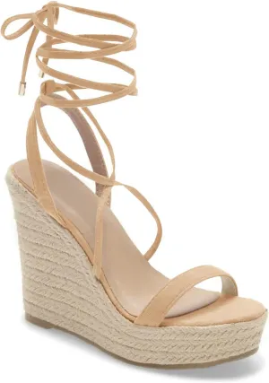 Women's Espadrille Wedges Lace Up Platform Ankle Cross Strap Slingback Summer Dress Sandals