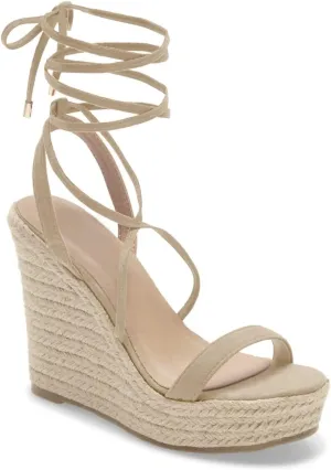 Women's Espadrille Wedges Lace Up Platform Ankle Cross Strap Slingback Summer Dress Sandals