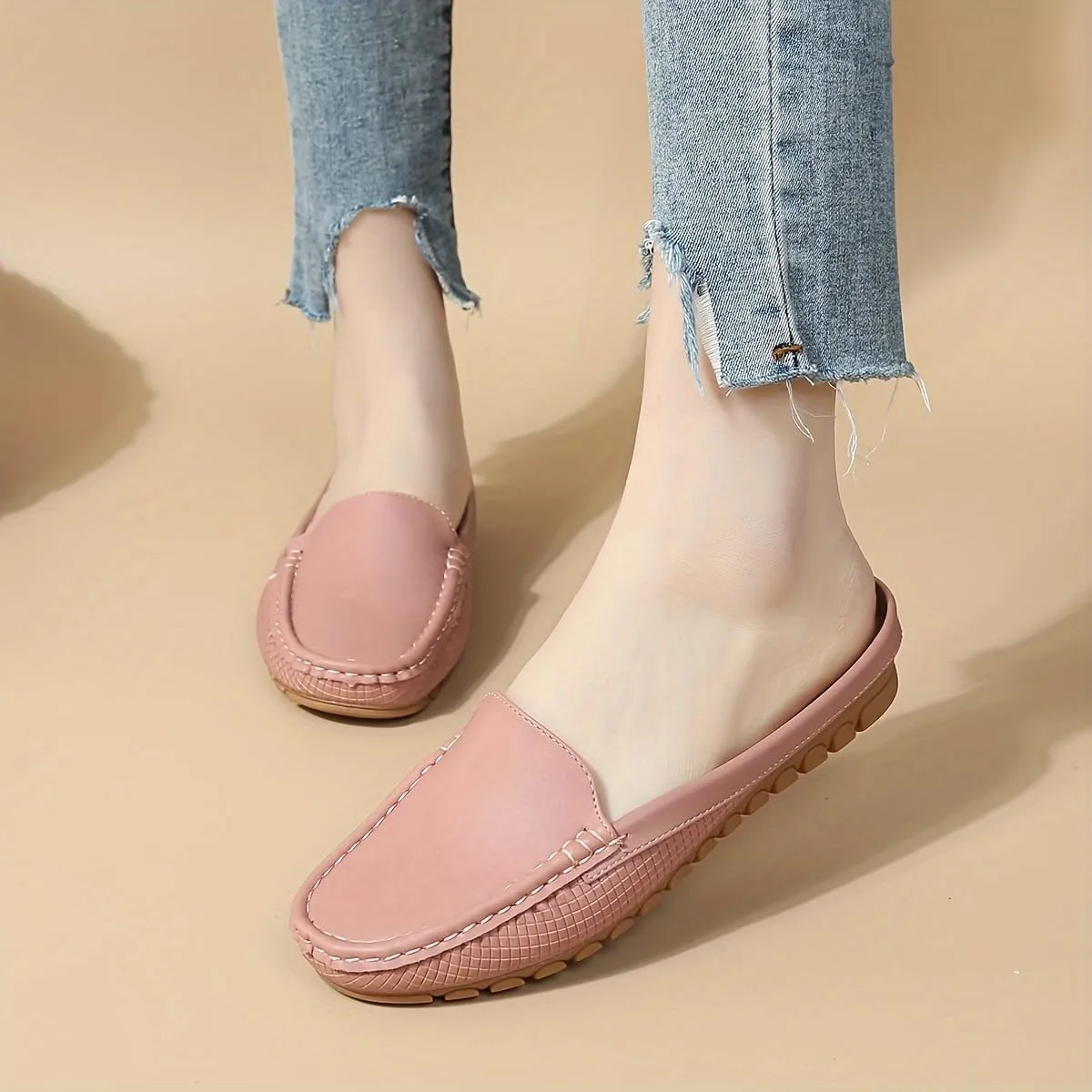 Women's Fashionable Slip-On Mule Sandals, Half-Toe Design, Comfortable And Breathable, Summer