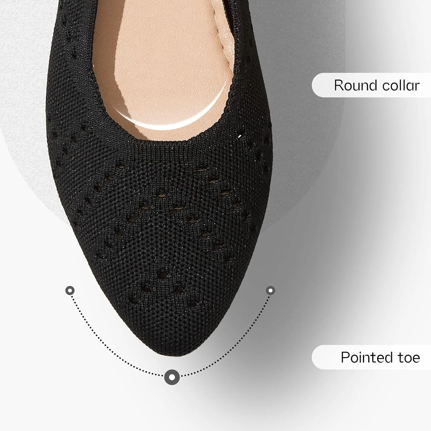 Women’s Flats Shoes Dress Shoes for Women Ballet Flats Dressy Comfortable Pointed Toe Flats Foldable Flats